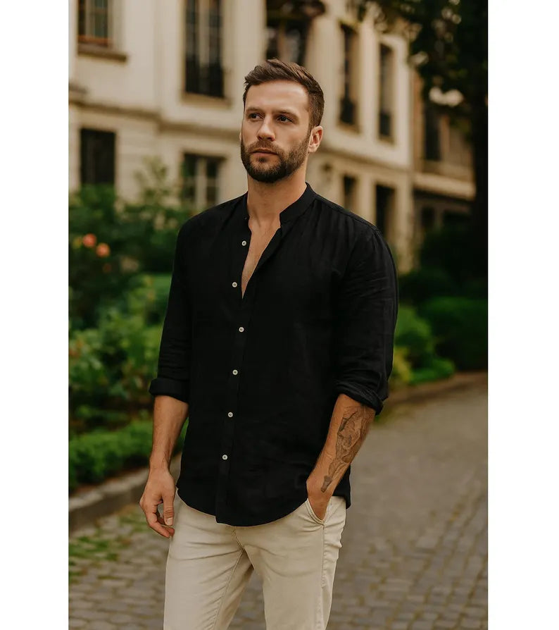 Men's Lightweight Cotton Long Sleeve Shirt
