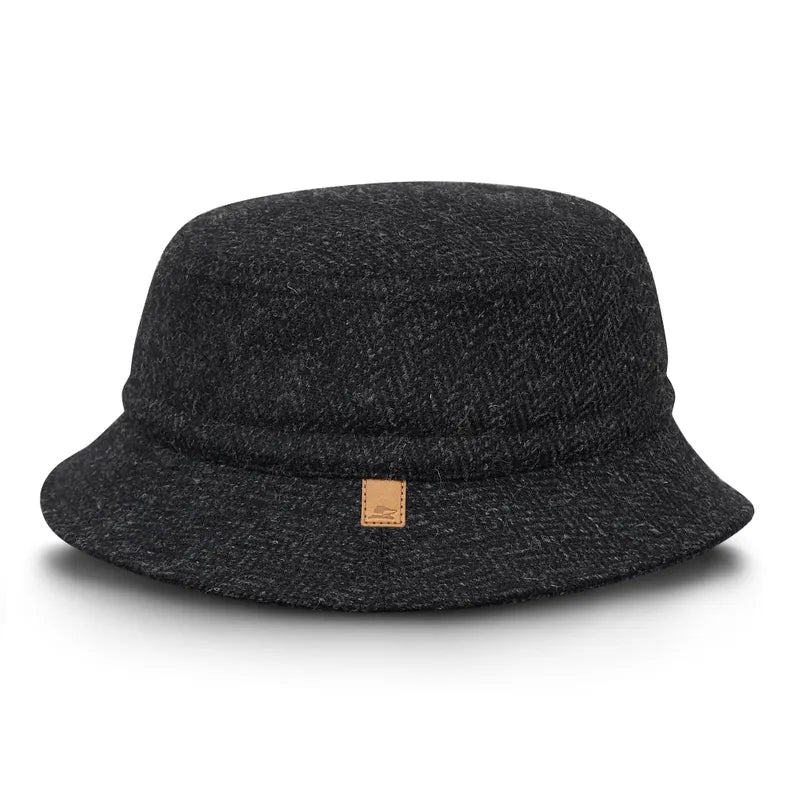 Wool Bucket Hat - Warm Quilted Lining Outdoor Fisherman & Hiking Travel Cap