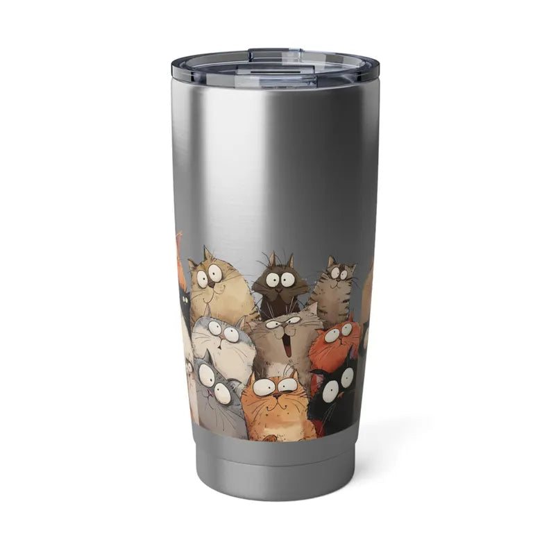 Funny Cat People Looking At Me Like I’m Crazy Stainless Steel Tumbler - Social Anxiety Humor Coffee Cup & Mental Health Gift
