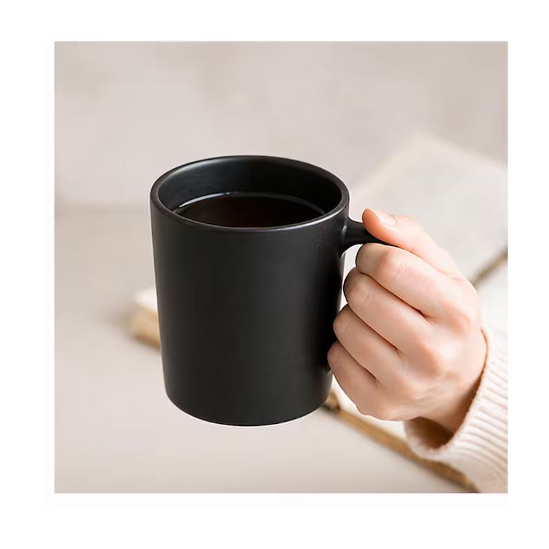 Minimalist Couple Ceramic Mug Set with Wooden Lids