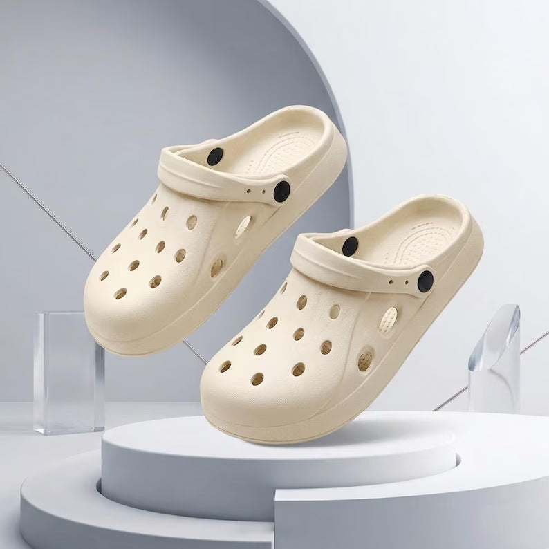 Unisex Cross Strap Sandals - Lightweight EVA Garden Clogs & Non-Slip Beach Shower Shoes