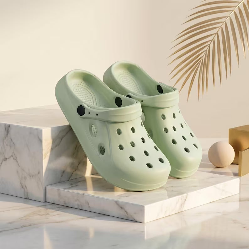 Unisex Cross Strap Sandals - Lightweight EVA Garden Clogs & Non-Slip Beach Shower Shoes
