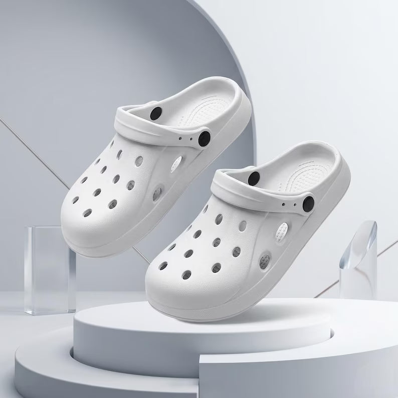Unisex Cross Strap Sandals - Lightweight EVA Garden Clogs & Non-Slip Beach Shower Shoes