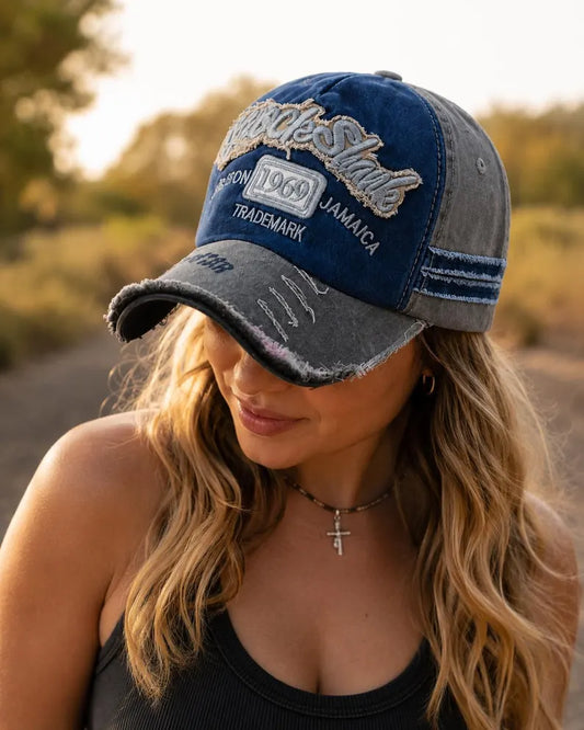 Vintage Distressed Baseball Cap for Women & Men - Washed Cotton Adjustable Dad Hat