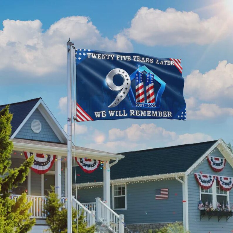 Never Forget 9/11 Twin Towers Memorial Flag