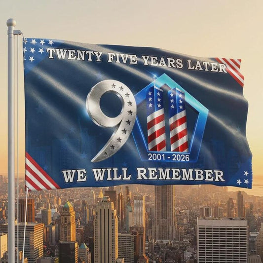 Never Forget 9/11 Twin Towers Memorial Flag