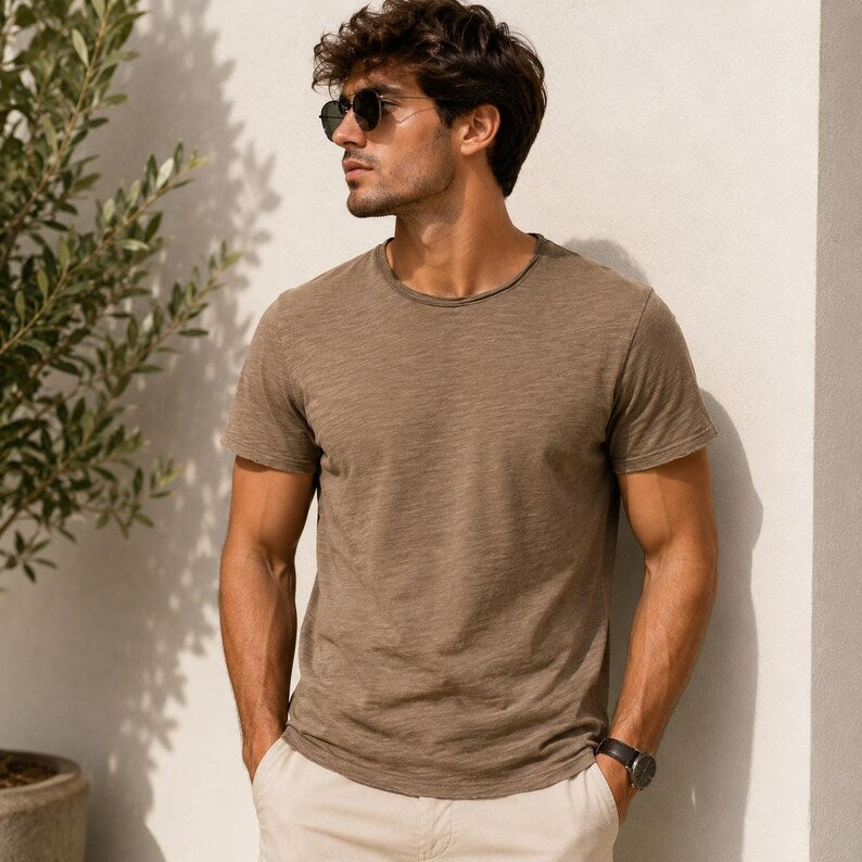 Lightweight Summer Casual Shirt & Breathable Fitness Wear Cotton T-Shirt