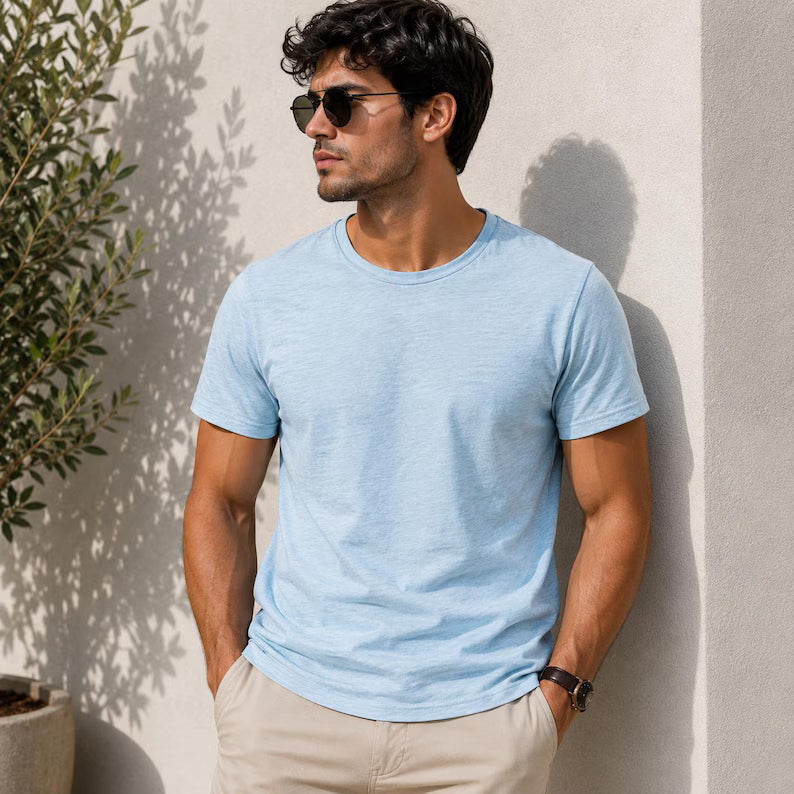 Lightweight Summer Casual Shirt & Breathable Fitness Wear Cotton T-Shirt