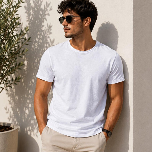 Lightweight Summer Casual Shirt & Breathable Fitness Wear Cotton T-Shirt