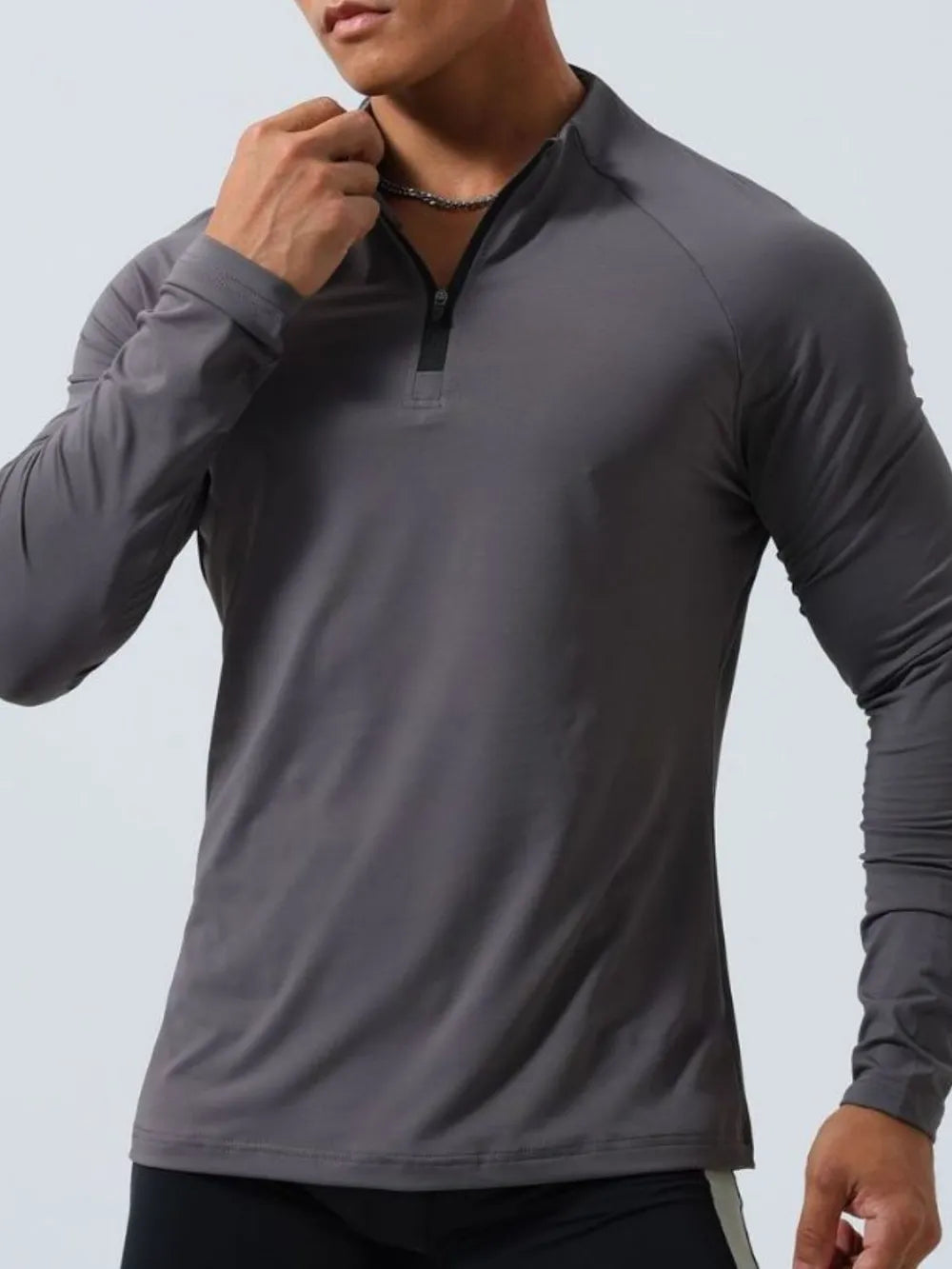 Plus Size Quarter Zip Long Sleeve Top 10