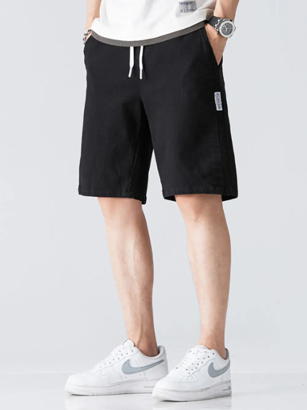 Drawstring Denim Shorts Fast Track
