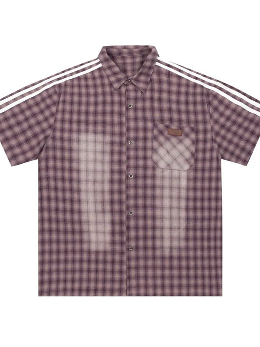 Plaid Button Up Short Sleeve Shirt