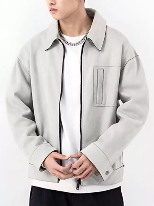 Men's Casual Lightweight Zip-Up Jacket