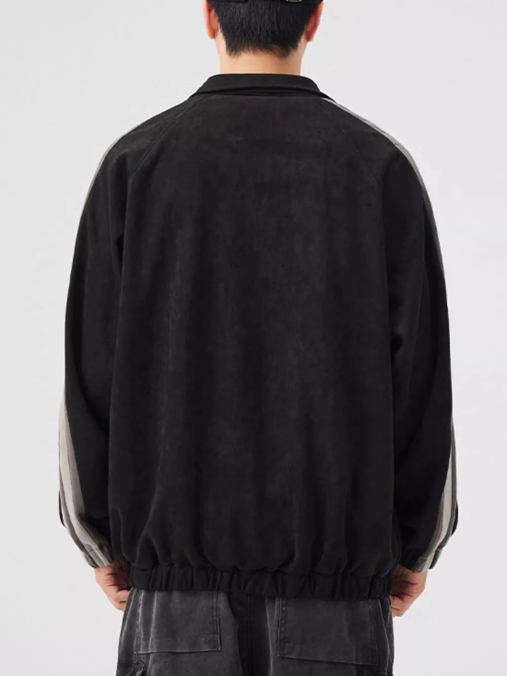 Men's Striped Shoulder Zip Up Jacket