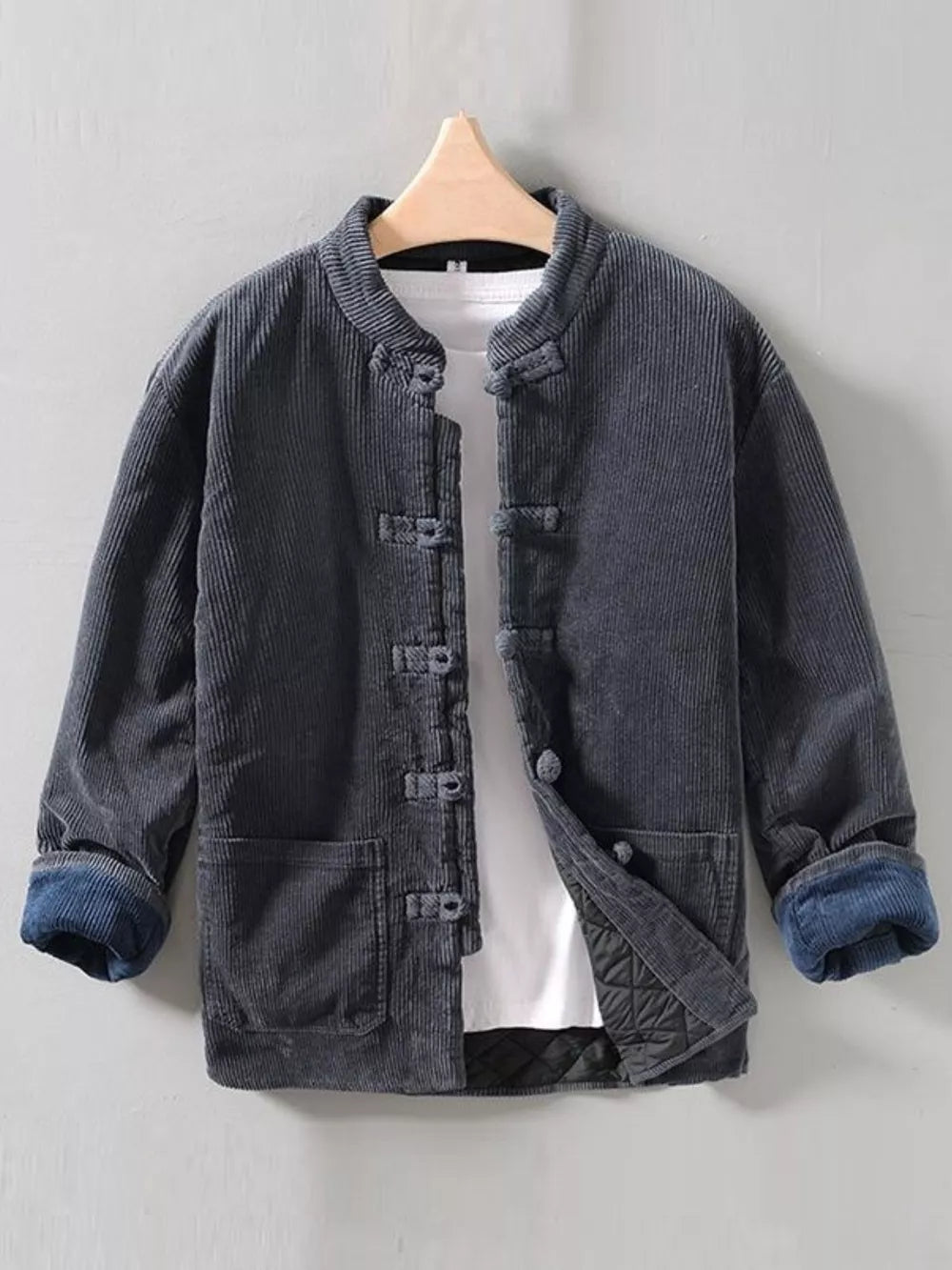Men's Button Front Long Sleeve Jacket