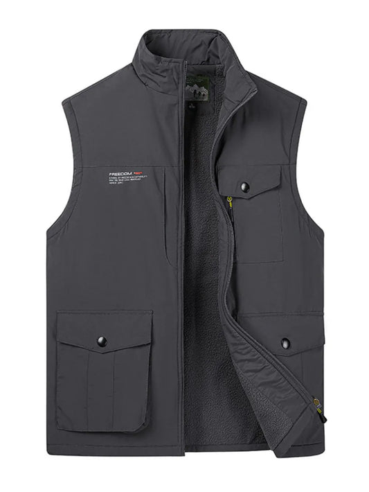 Men's Plus Size Zip Up Vest