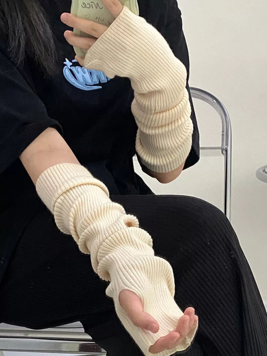 Knitted Arm Warmer Gloves