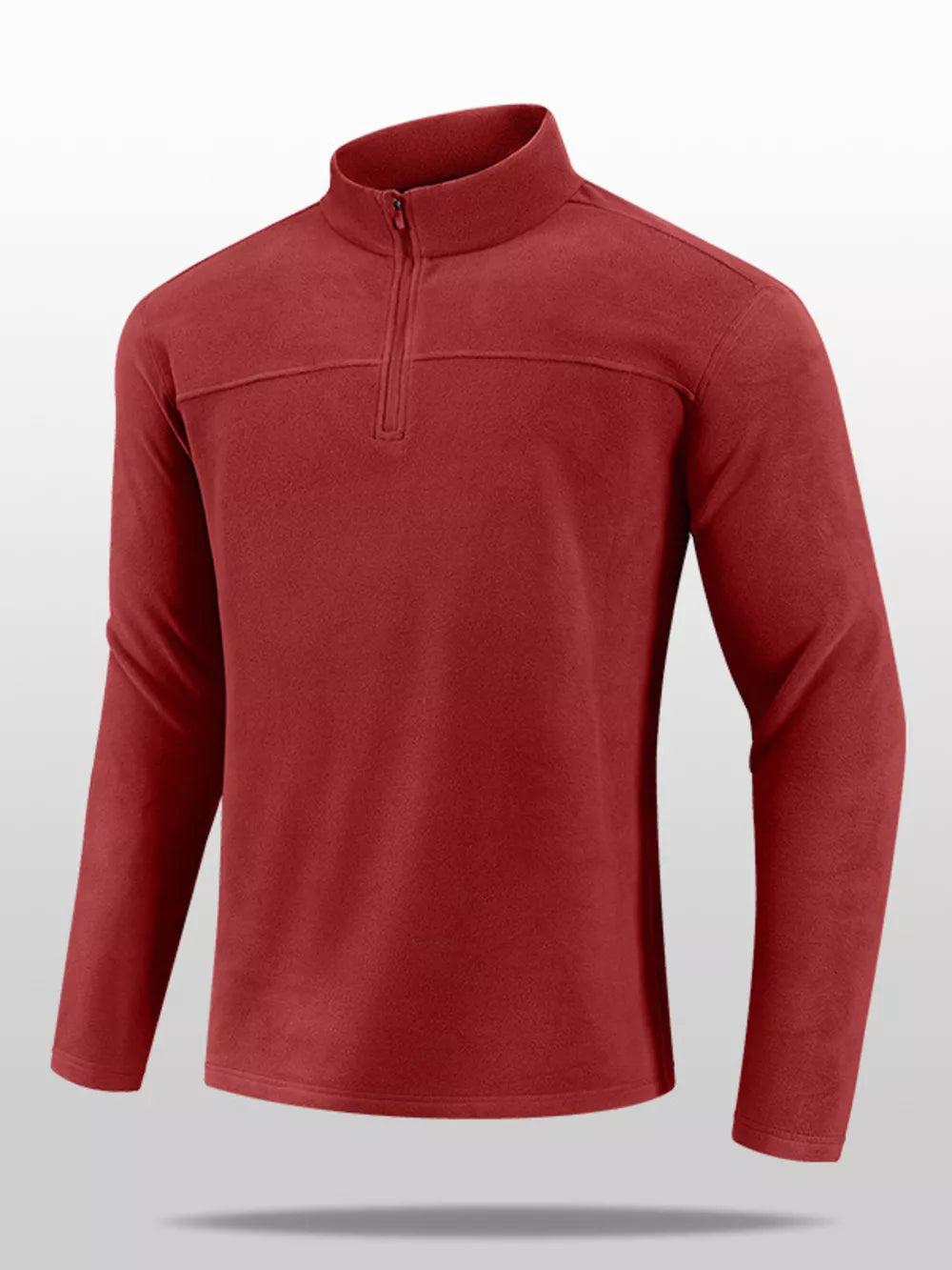 Men's Plus Size Quarter Zip Long Sleeve Sweatshirt