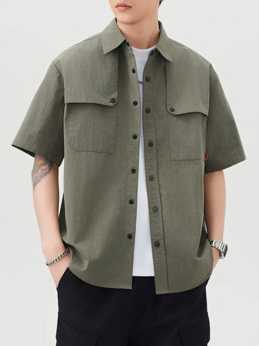 Men's Button Up Short Sleeve Shirt
