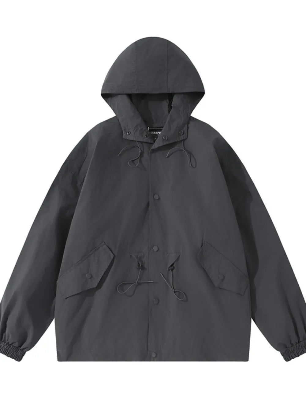 Men's Drawstring Long Sleeve Hooded Jacket