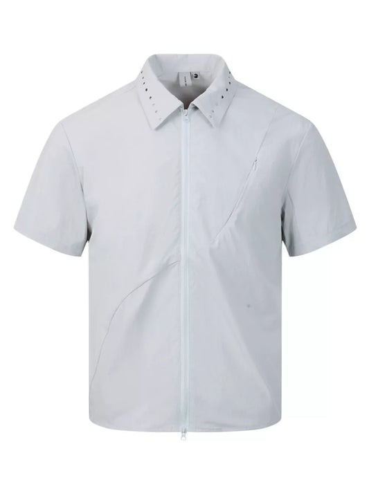 Lightweight Zip-Up Short Sleeve Shirt