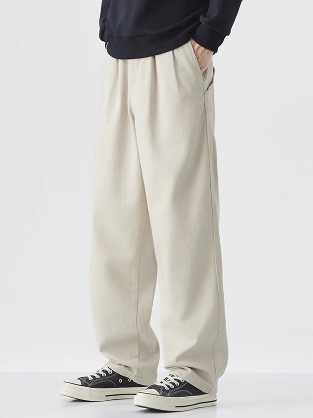 Wide-Leg Casual Pants